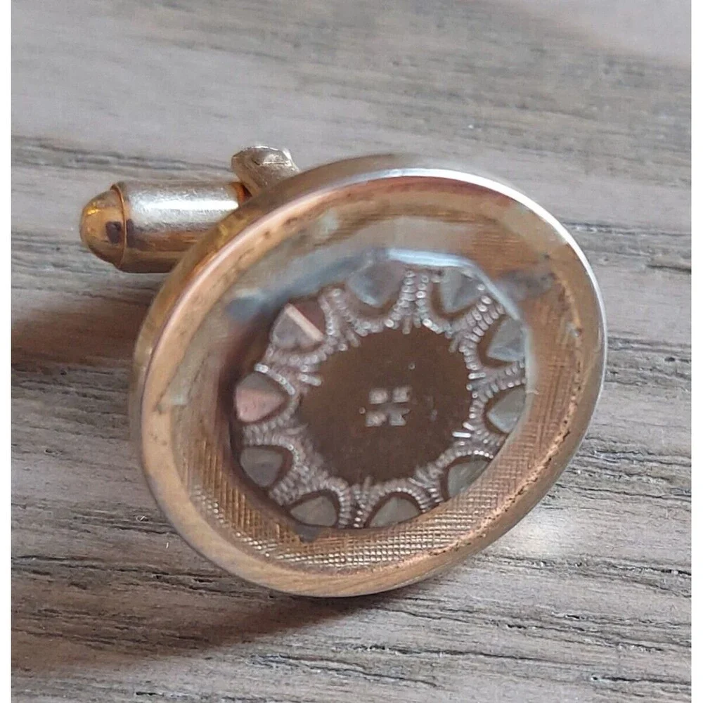 Vintage Cuff links Gold and silver colors 3/4